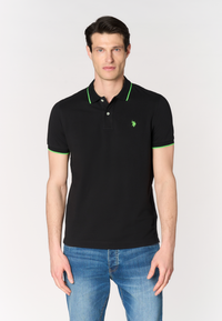 Polo shirt a maniche corte con dettagli a contrasto Premium Quality