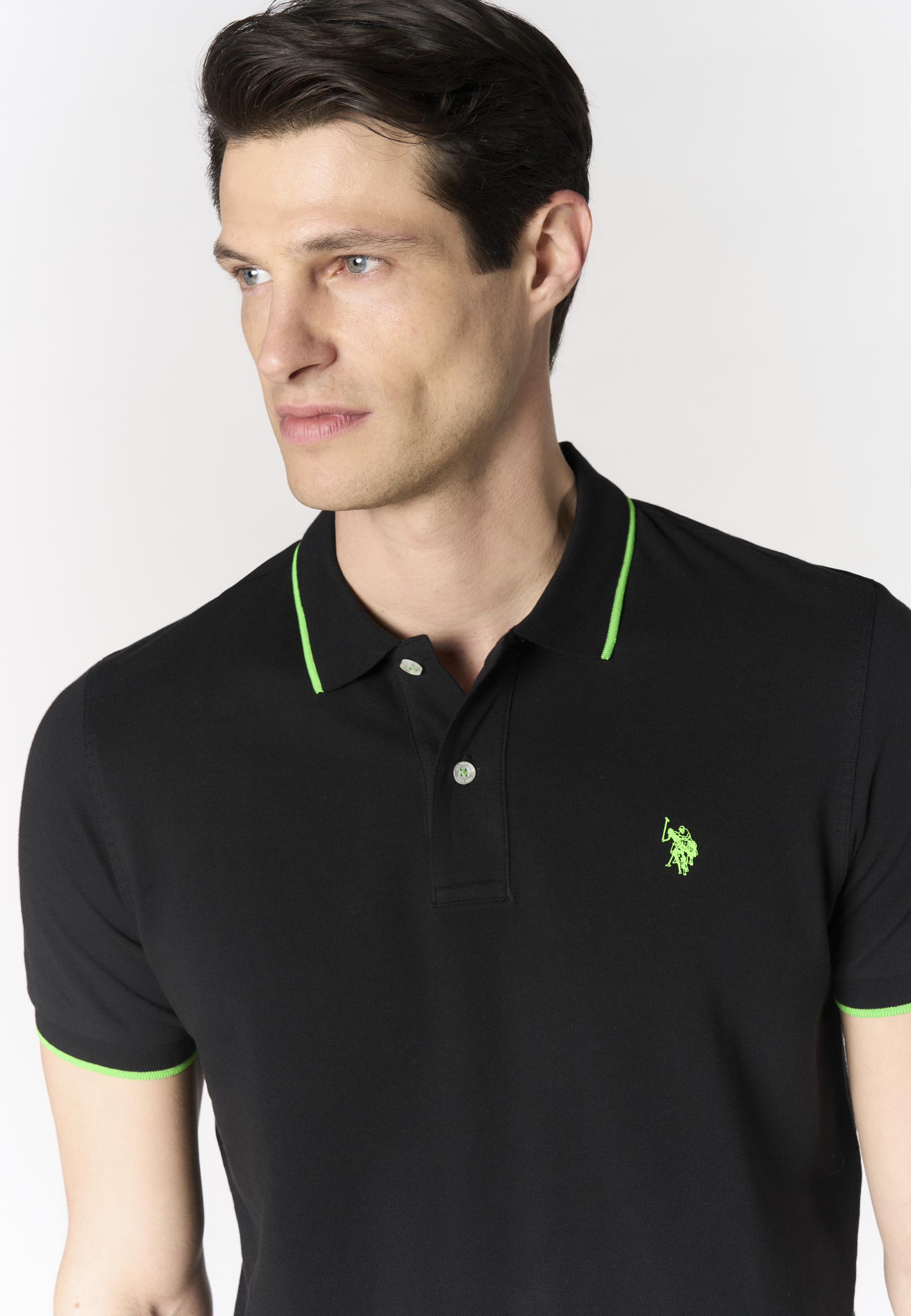 Polo shirt a maniche corte con dettagli a contrasto Premium Quality