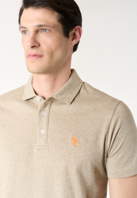 Polo shirt a maniche corte in cotone jersey mélange Premium Quality