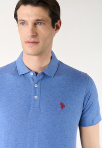 Polo shirt a maniche corte in cotone jersey mélange Premium Quality