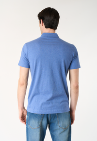 Polo shirt a maniche corte in cotone jersey mélange Premium Quality