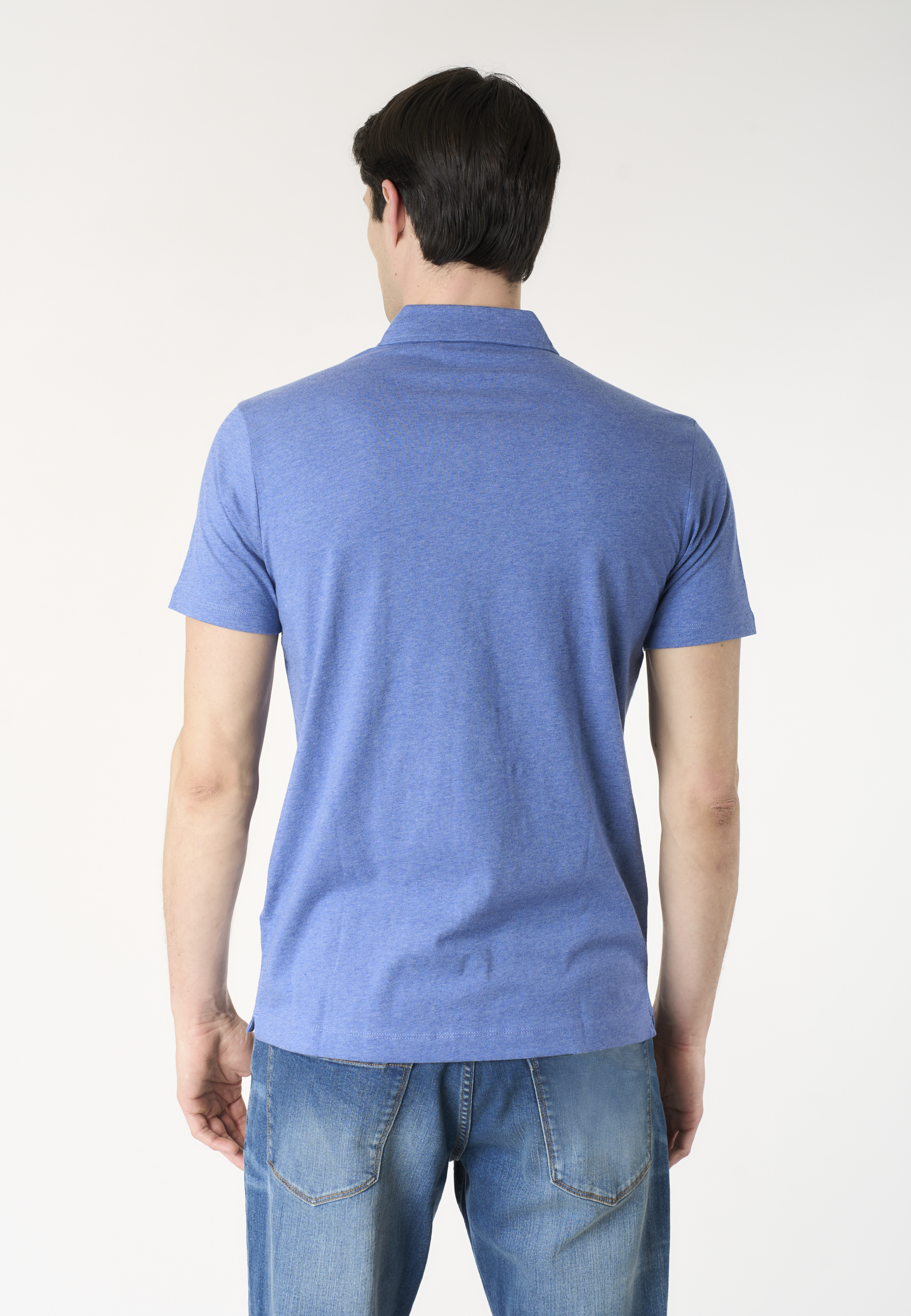 Polo shirt a maniche corte in cotone jersey mélange Premium Quality
