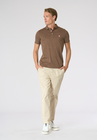Polo shirt a maniche corte in cotone jersey mélange Premium Quality
