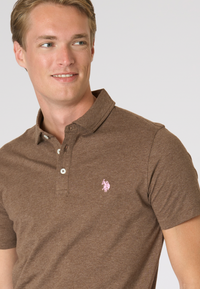 Polo shirt a maniche corte in cotone jersey mélange Premium Quality