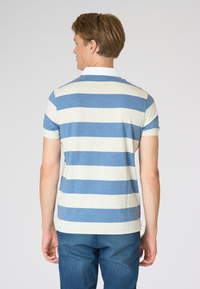 Polo shirt da uomo in cotone melange con righe rugby