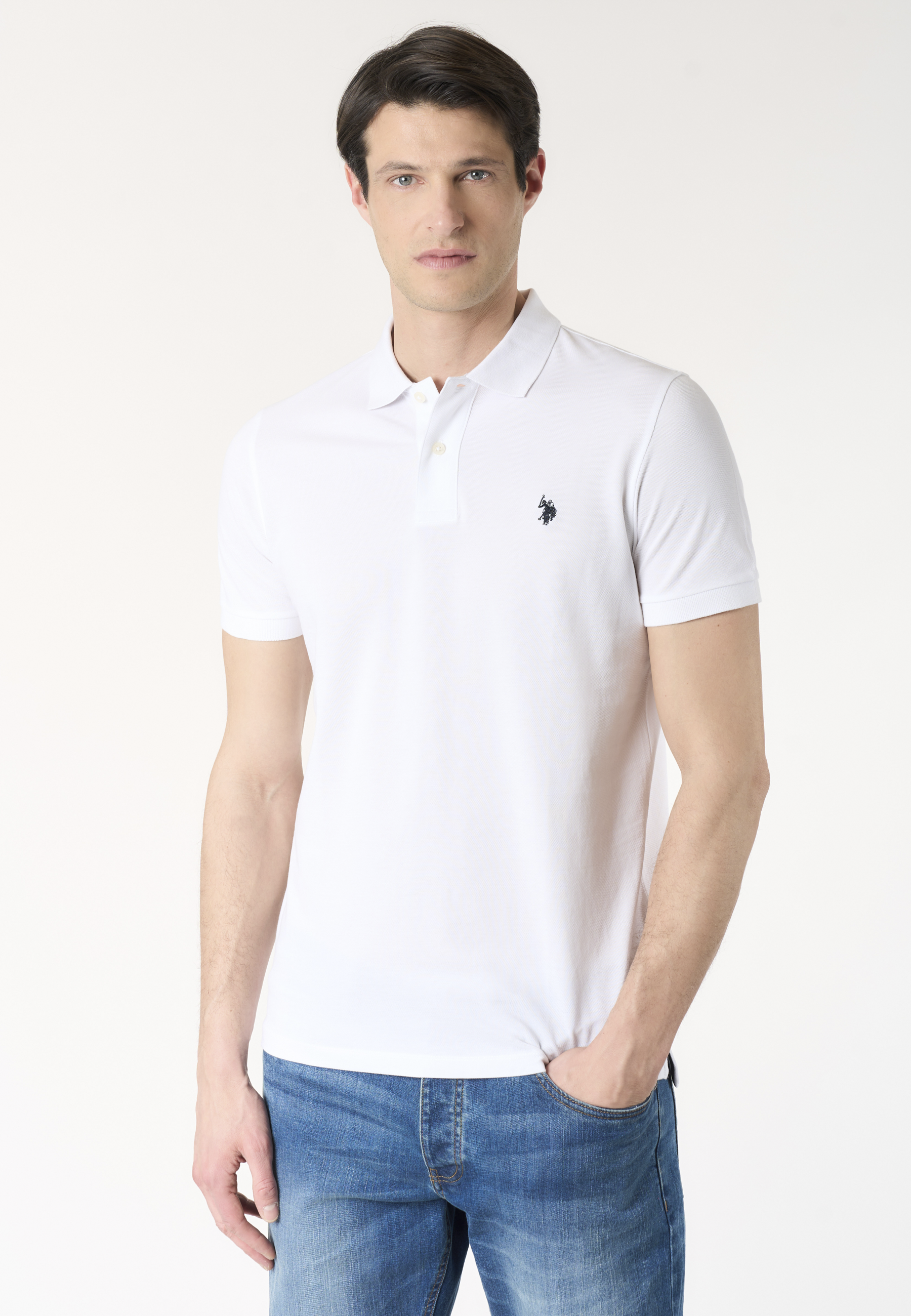 Polo shirt a maniche corte in cotone piquet