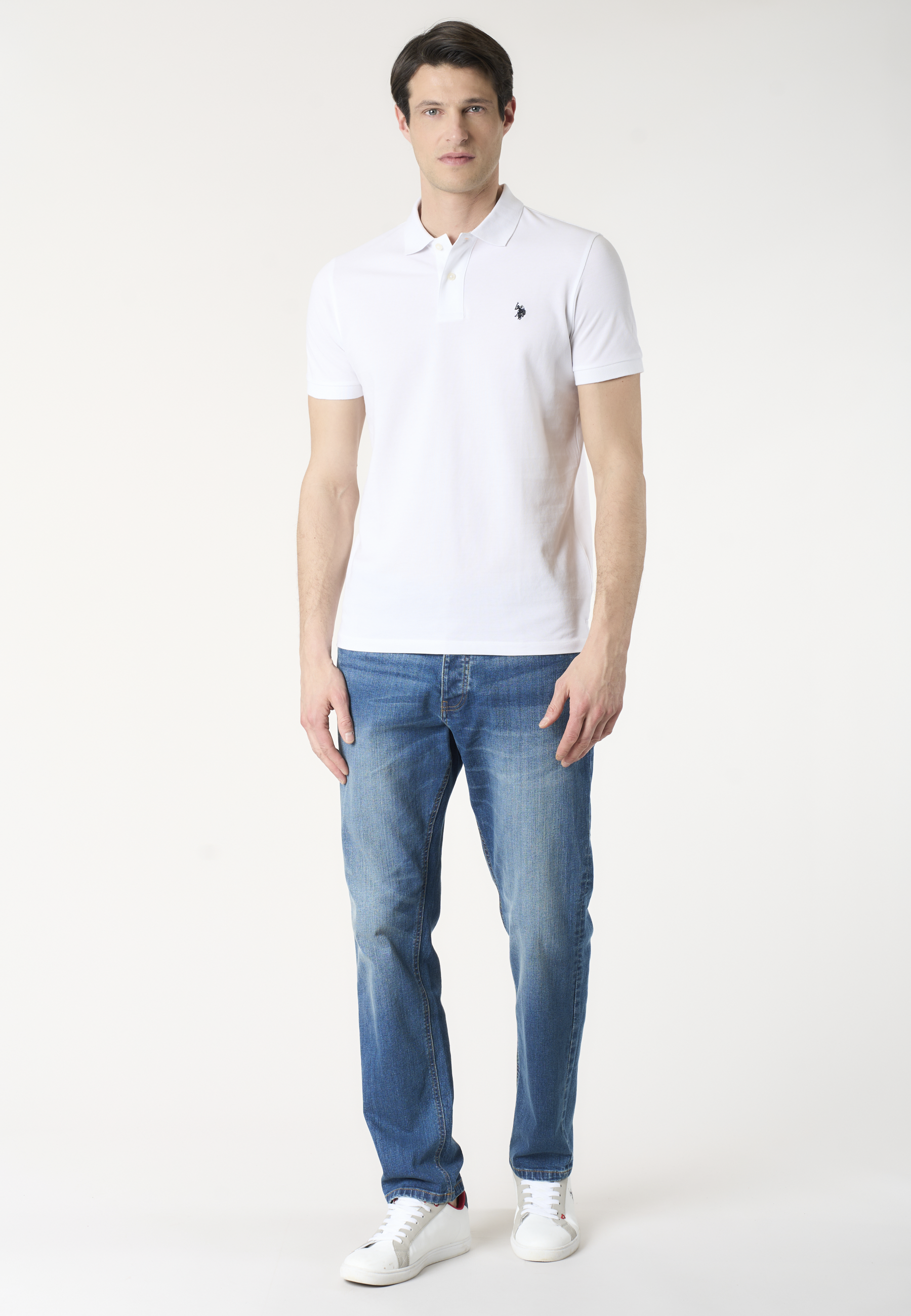 Polo shirt a maniche corte in cotone piquet