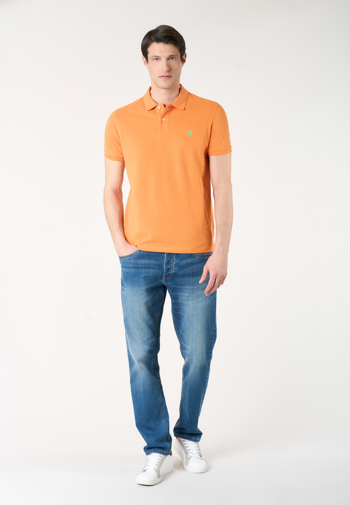 Polo shirt a maniche corte in cotone piquet