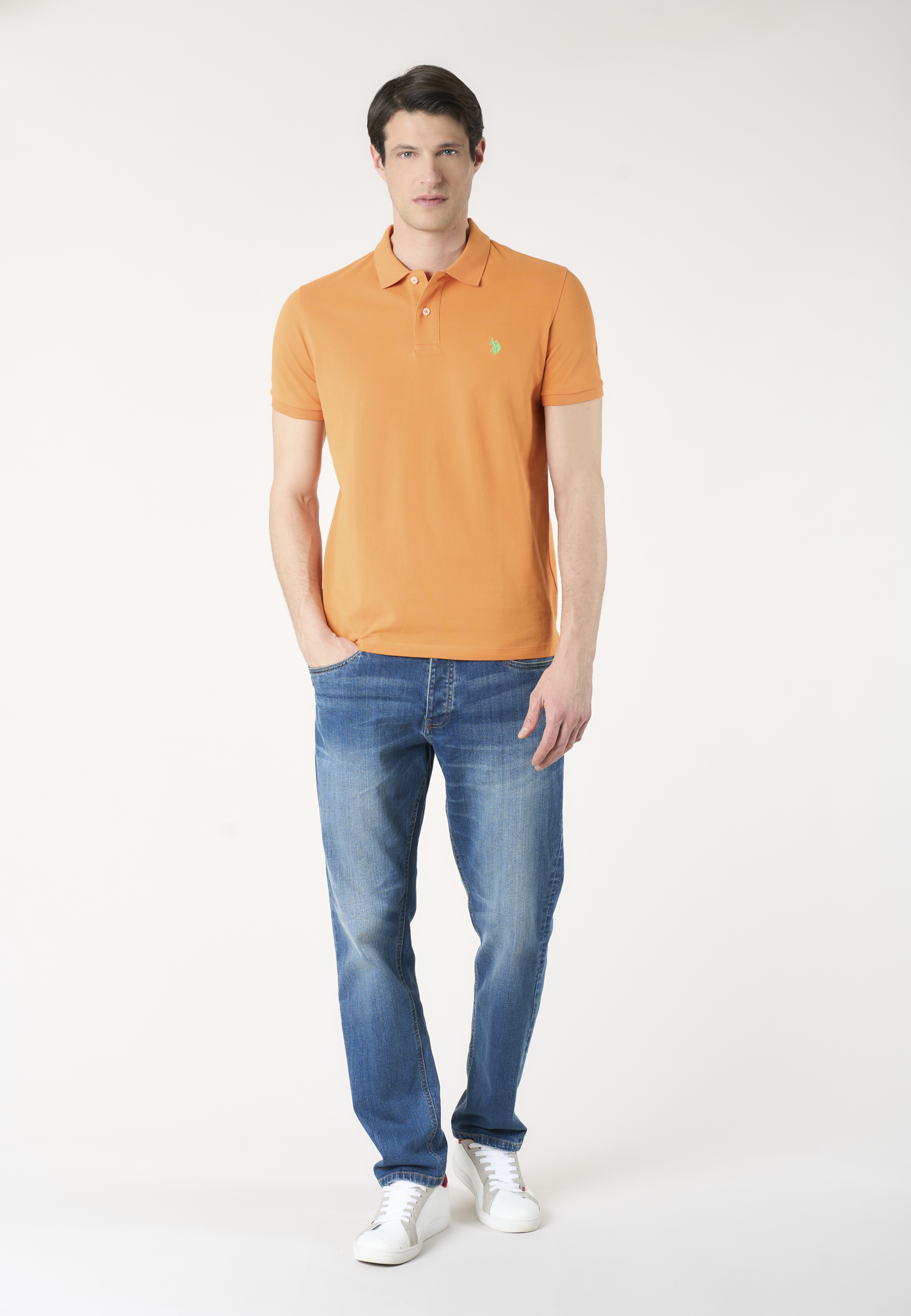 Polo shirt a maniche corte in cotone piquet