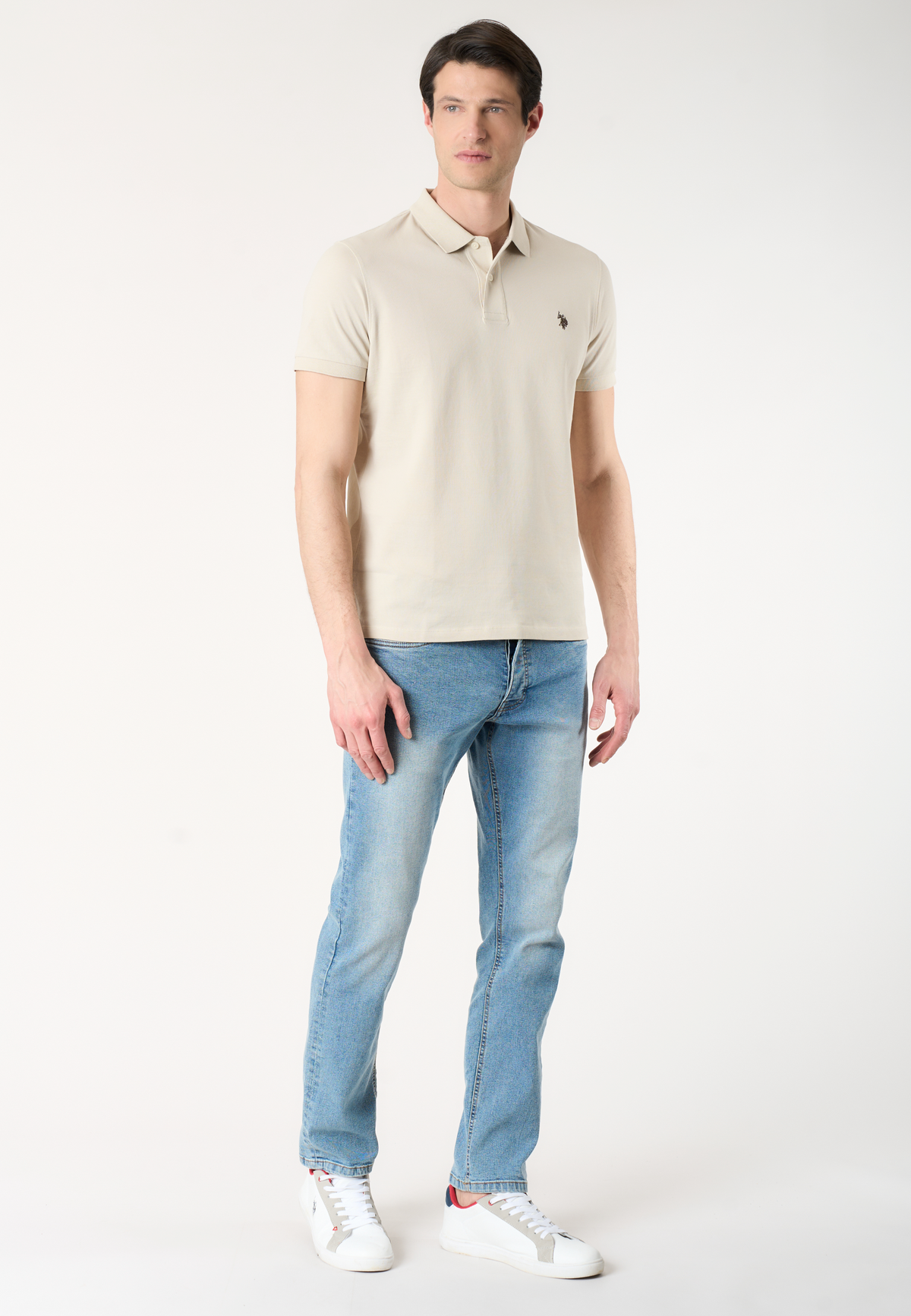 Polo shirt a maniche corte in cotone piquet