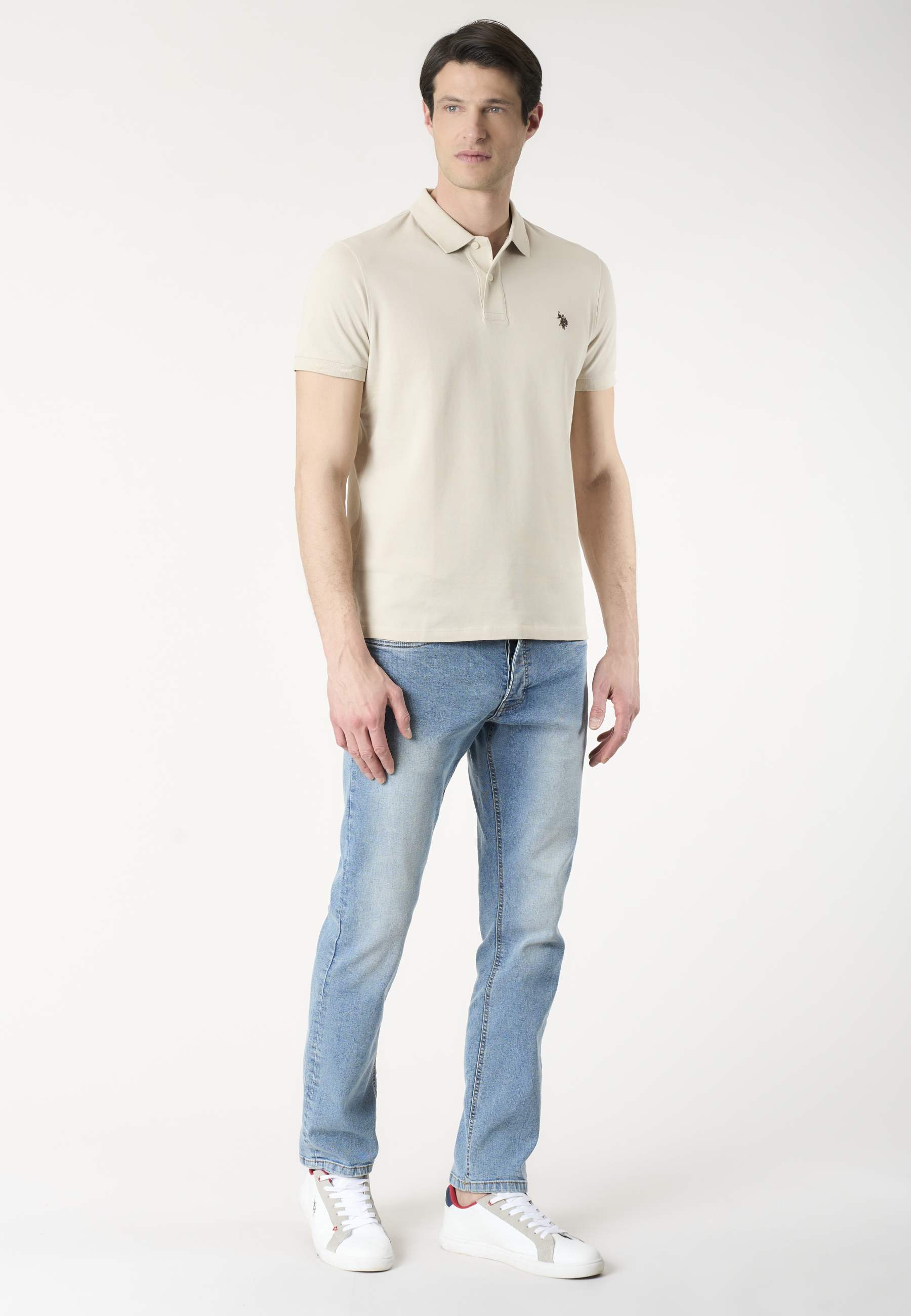 Polo shirt a maniche corte in cotone piquet