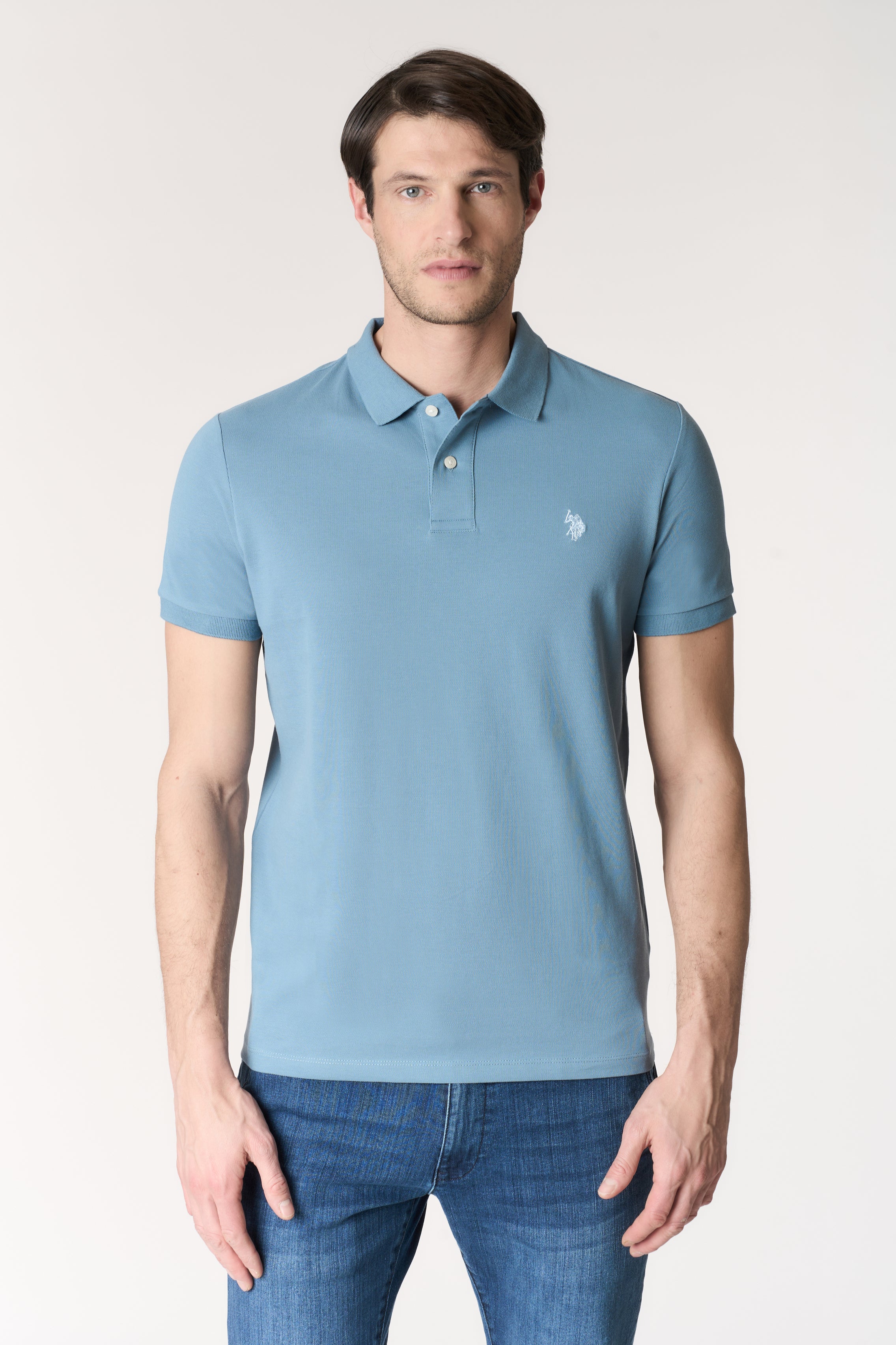 Polo shirt a maniche corte in cotone piquet