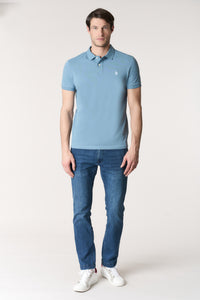 Polo shirt a maniche corte in cotone piquet