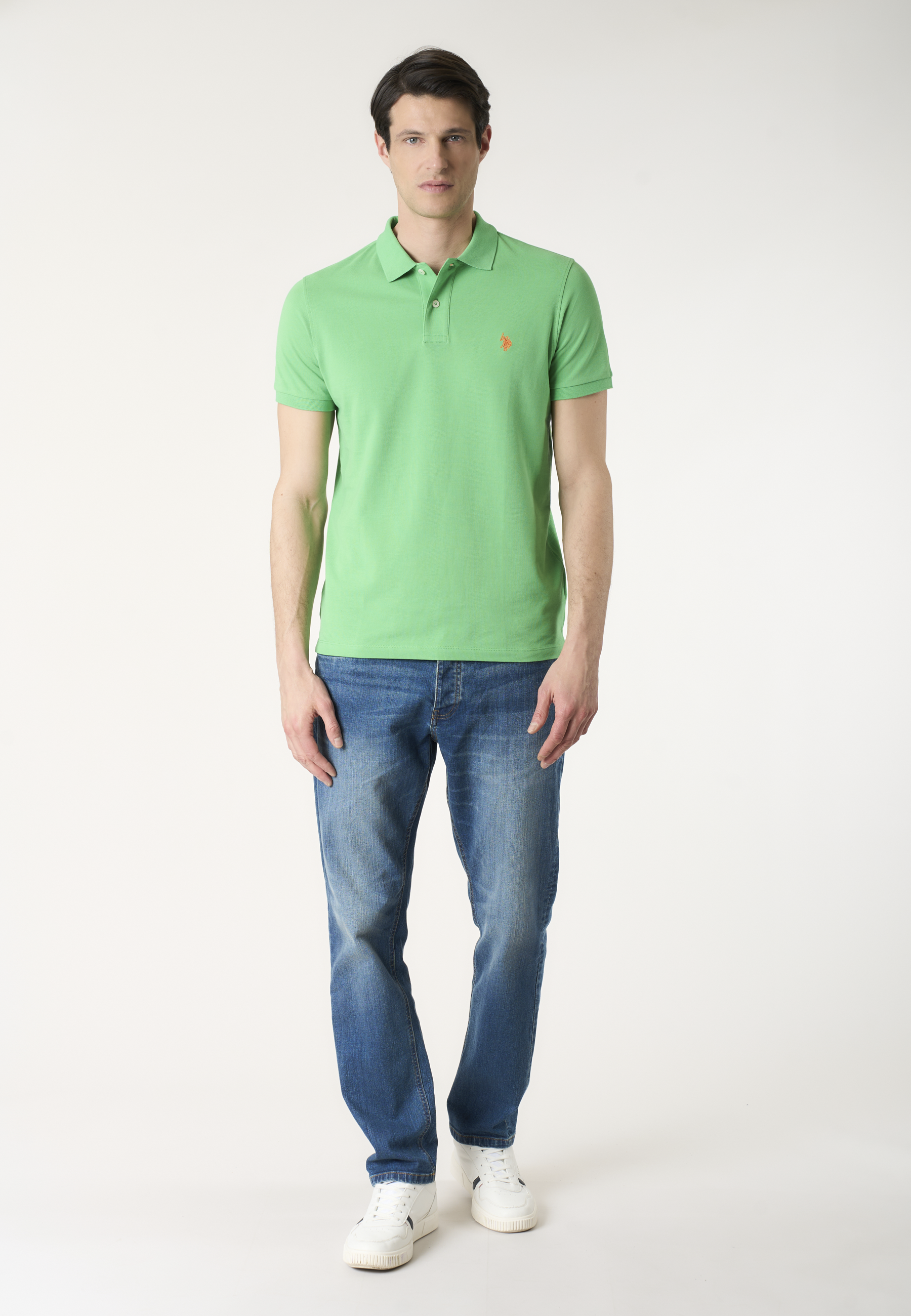 Polo shirt a maniche corte in cotone piquet