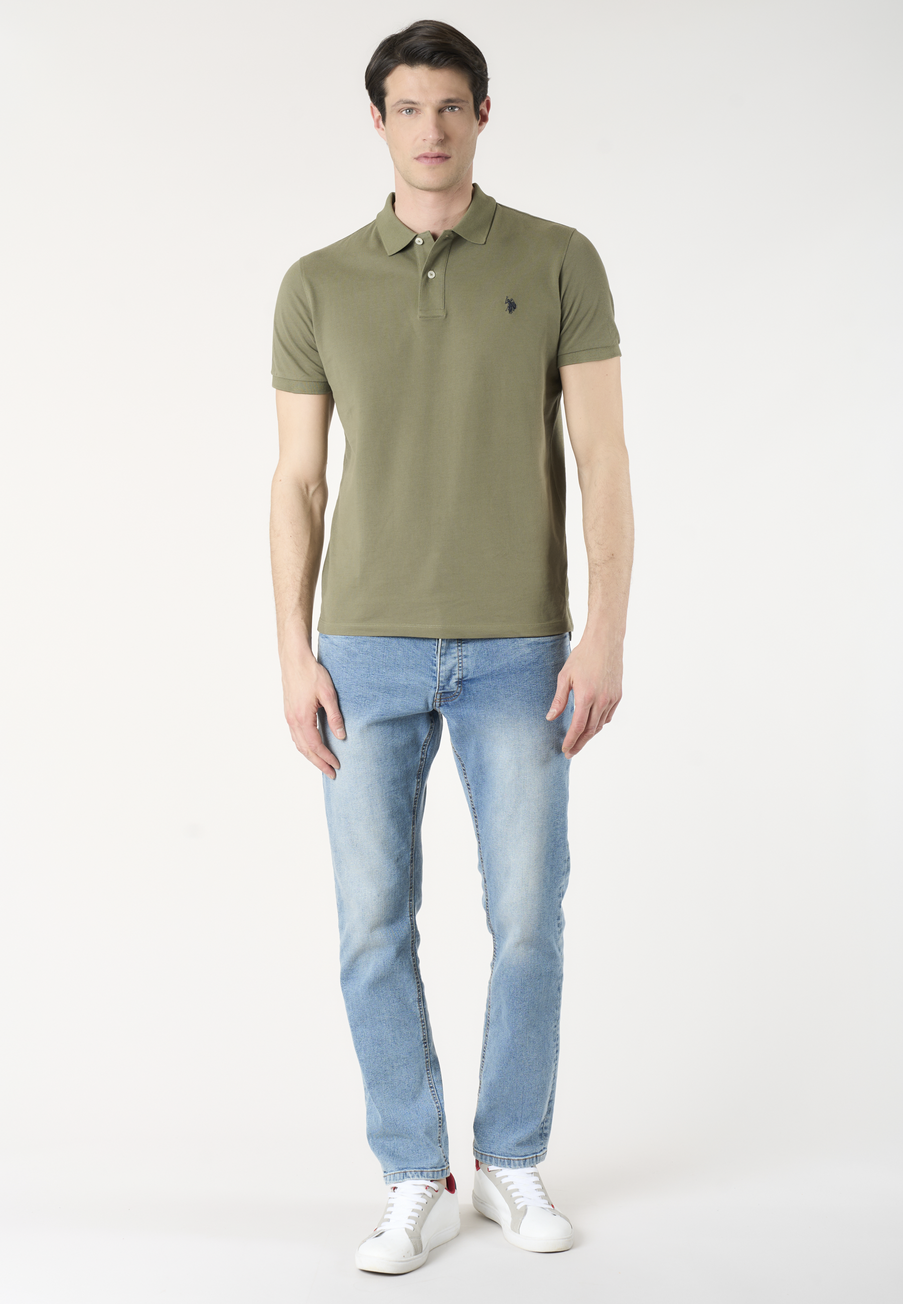 Polo shirt a maniche corte in cotone piquet