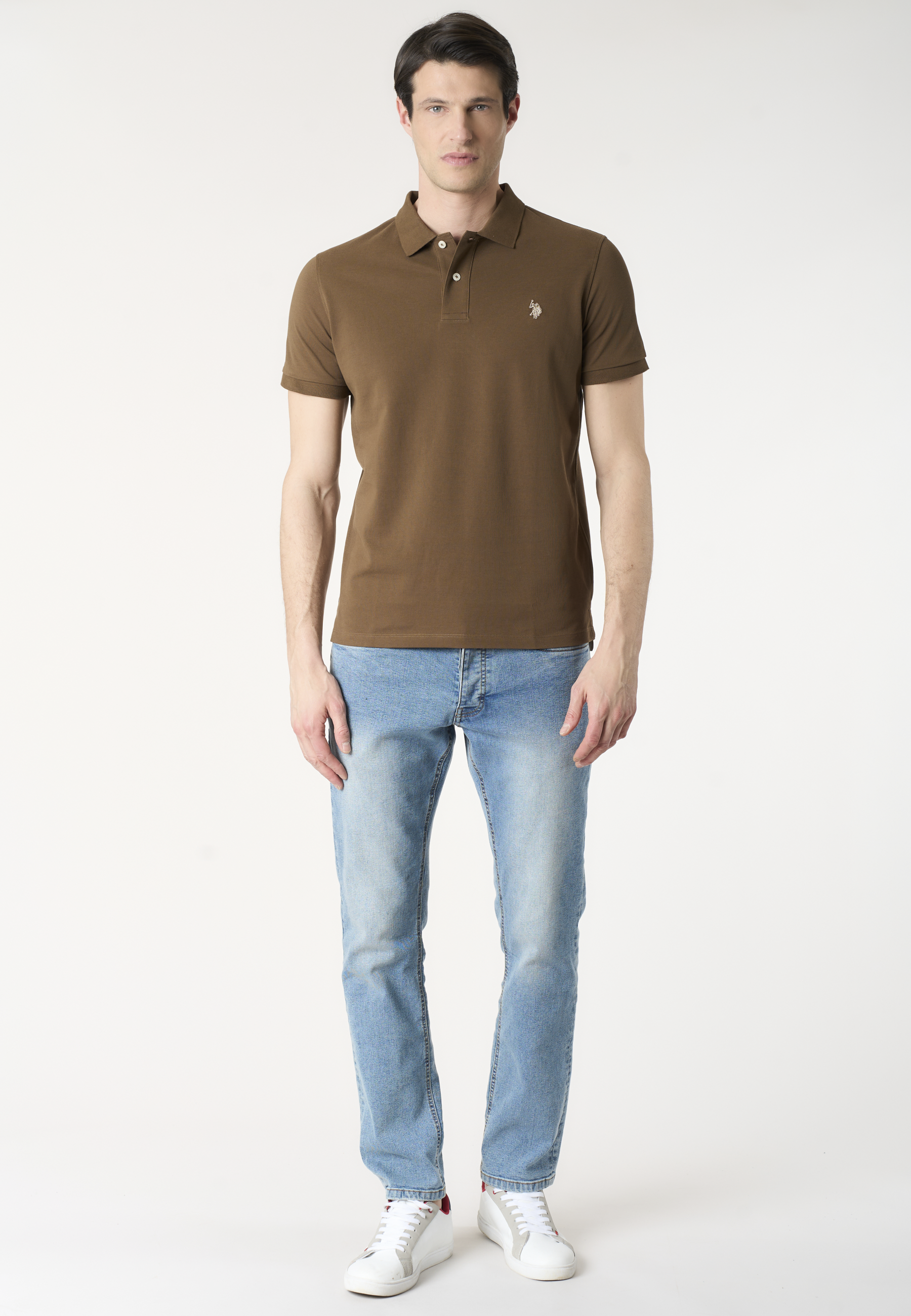 Polo shirt a maniche corte in cotone piquet