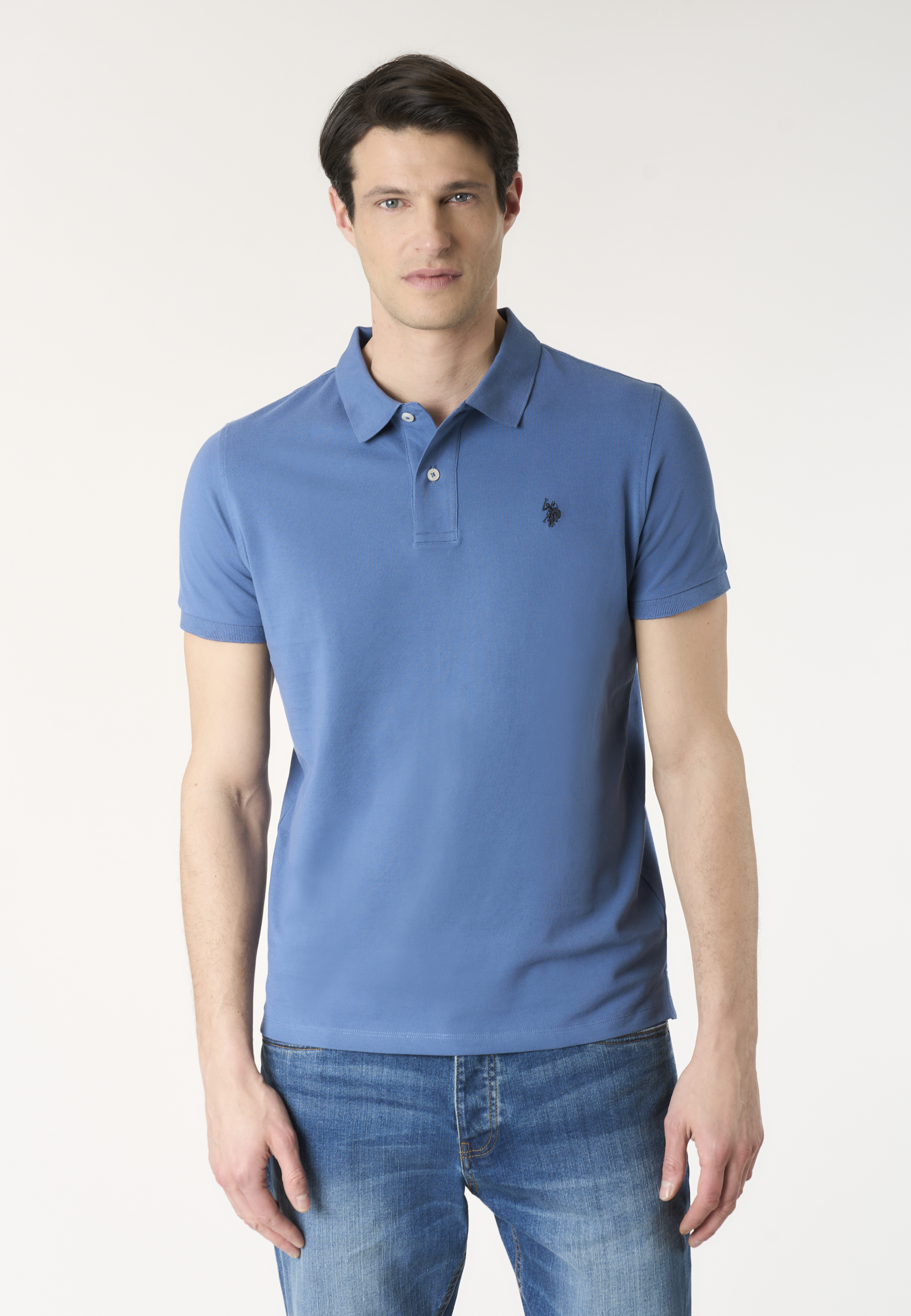 Polo shirt a maniche corte in cotone piquet