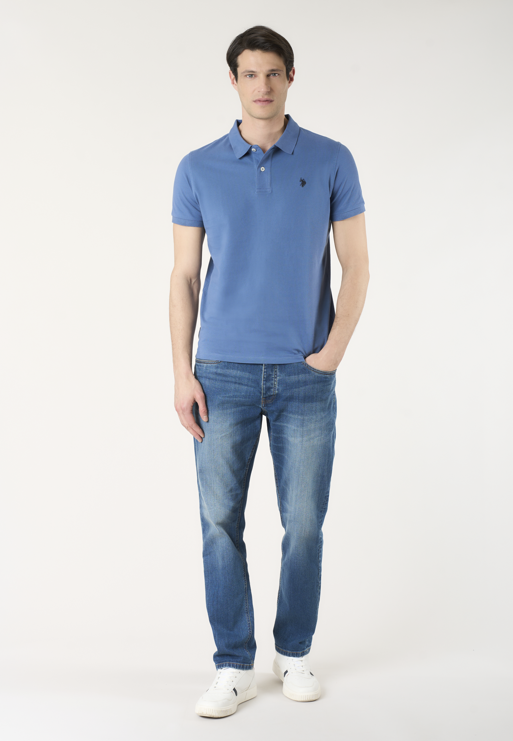 Polo shirt a maniche corte in cotone piquet