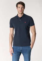 Polo shirt a maniche corte in cotone piquet