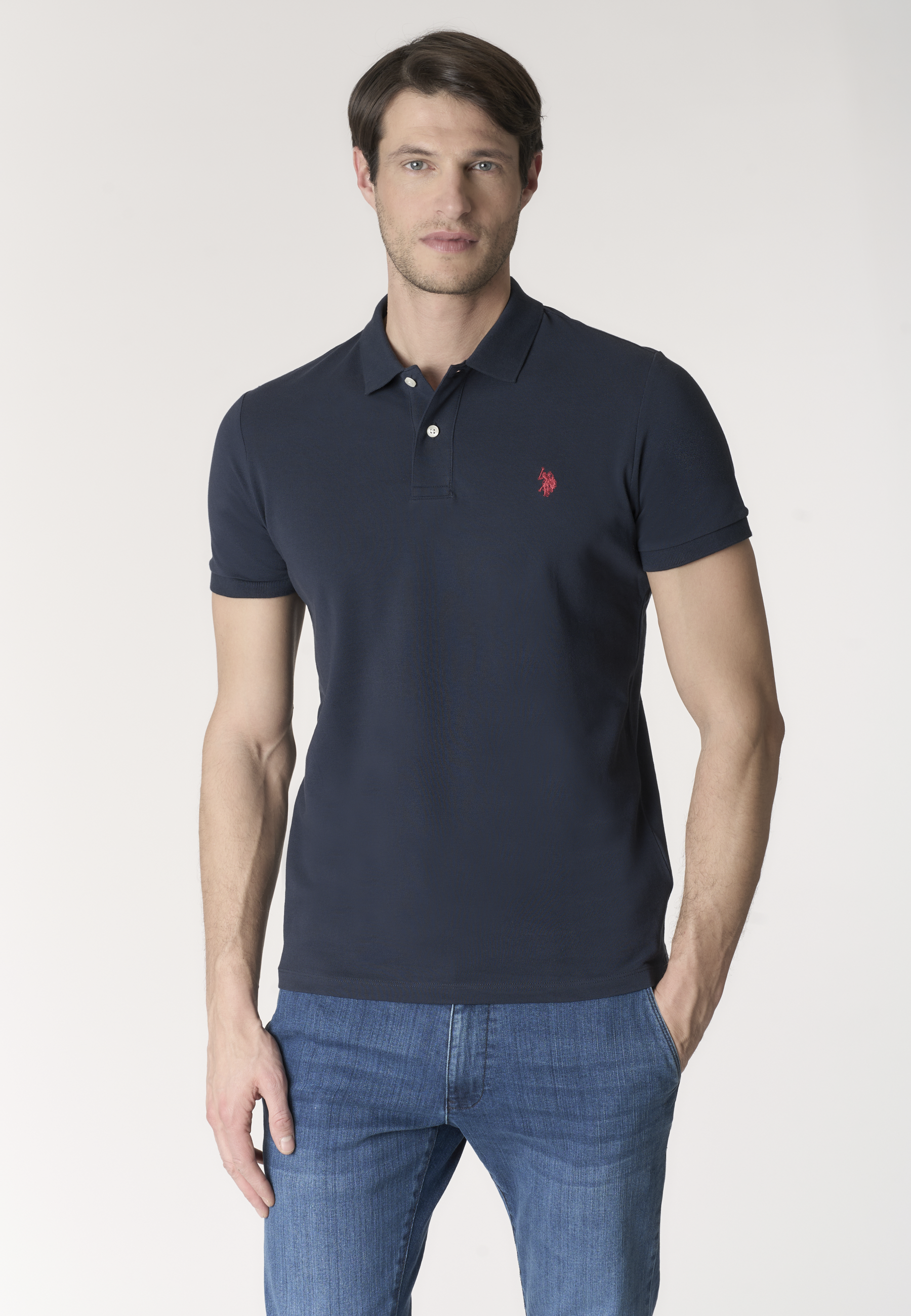 Polo shirt a maniche corte in cotone piquet