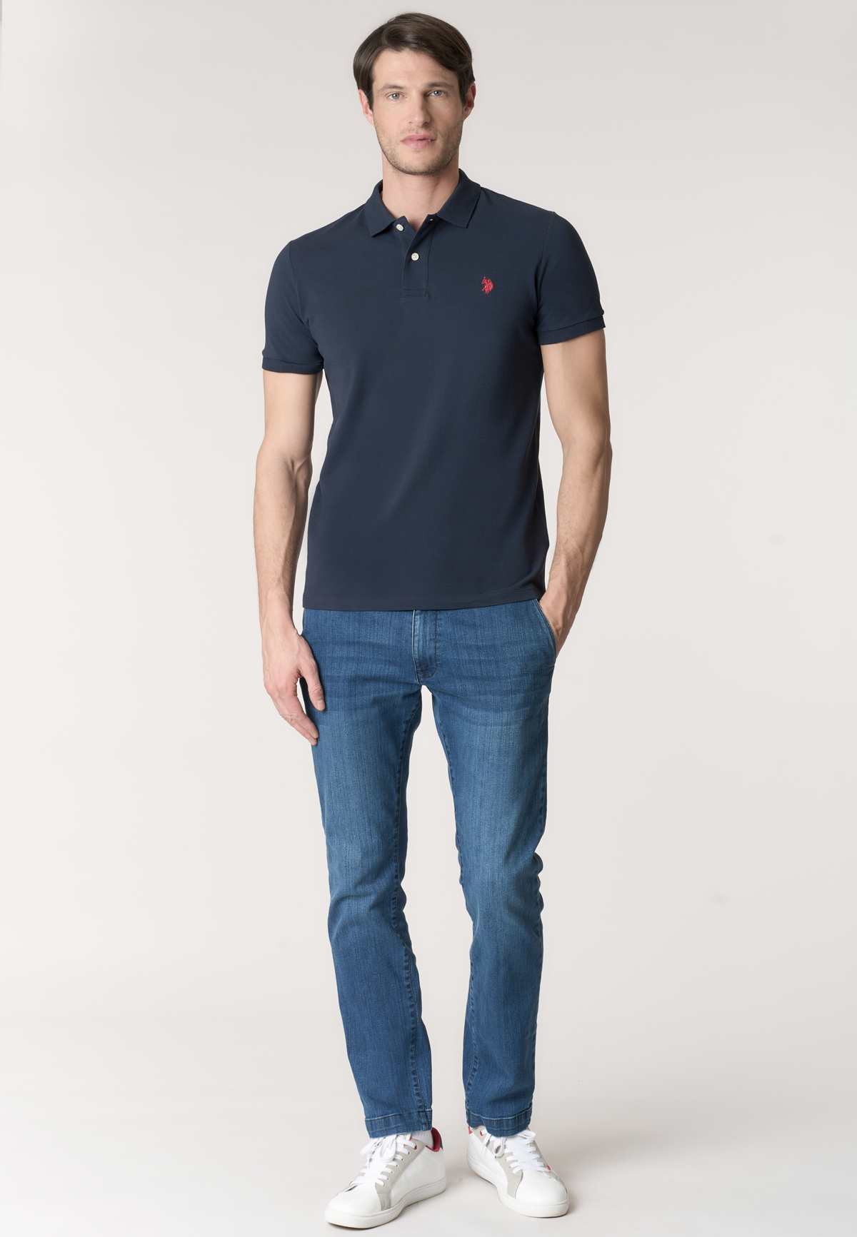 Polo shirt a maniche corte in cotone piquet