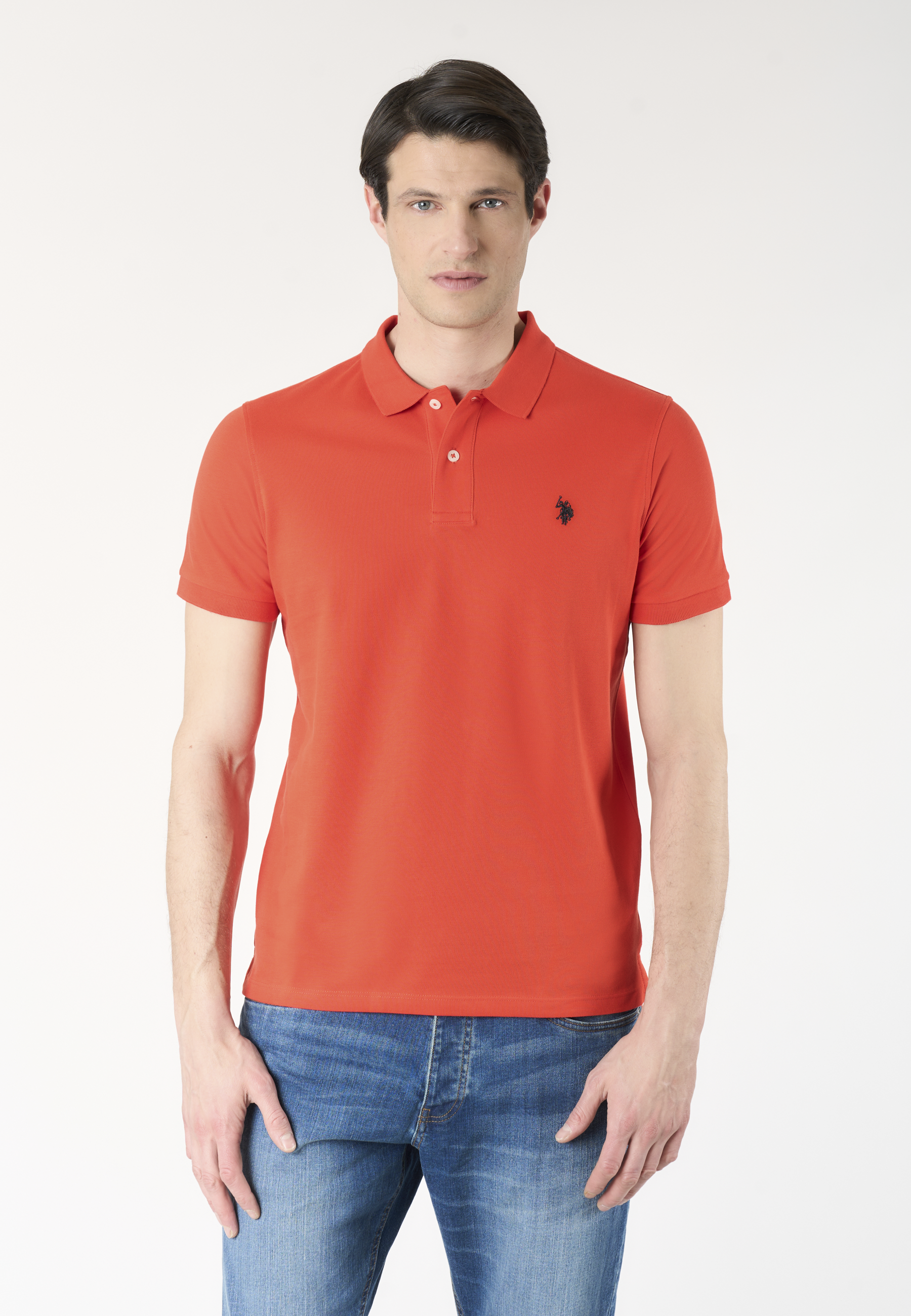 Polo shirt a maniche corte in cotone piquet