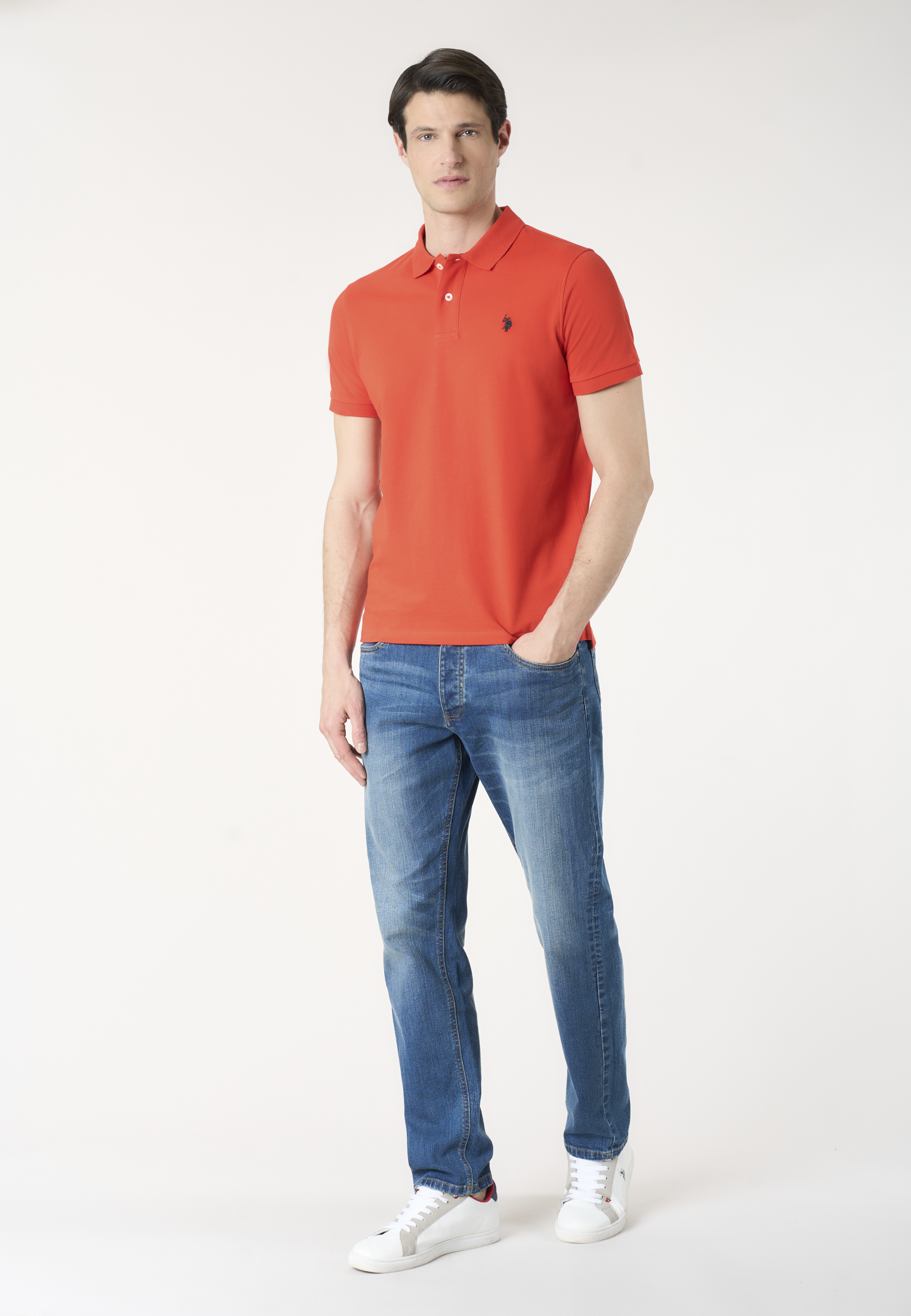 Polo shirt a maniche corte in cotone piquet
