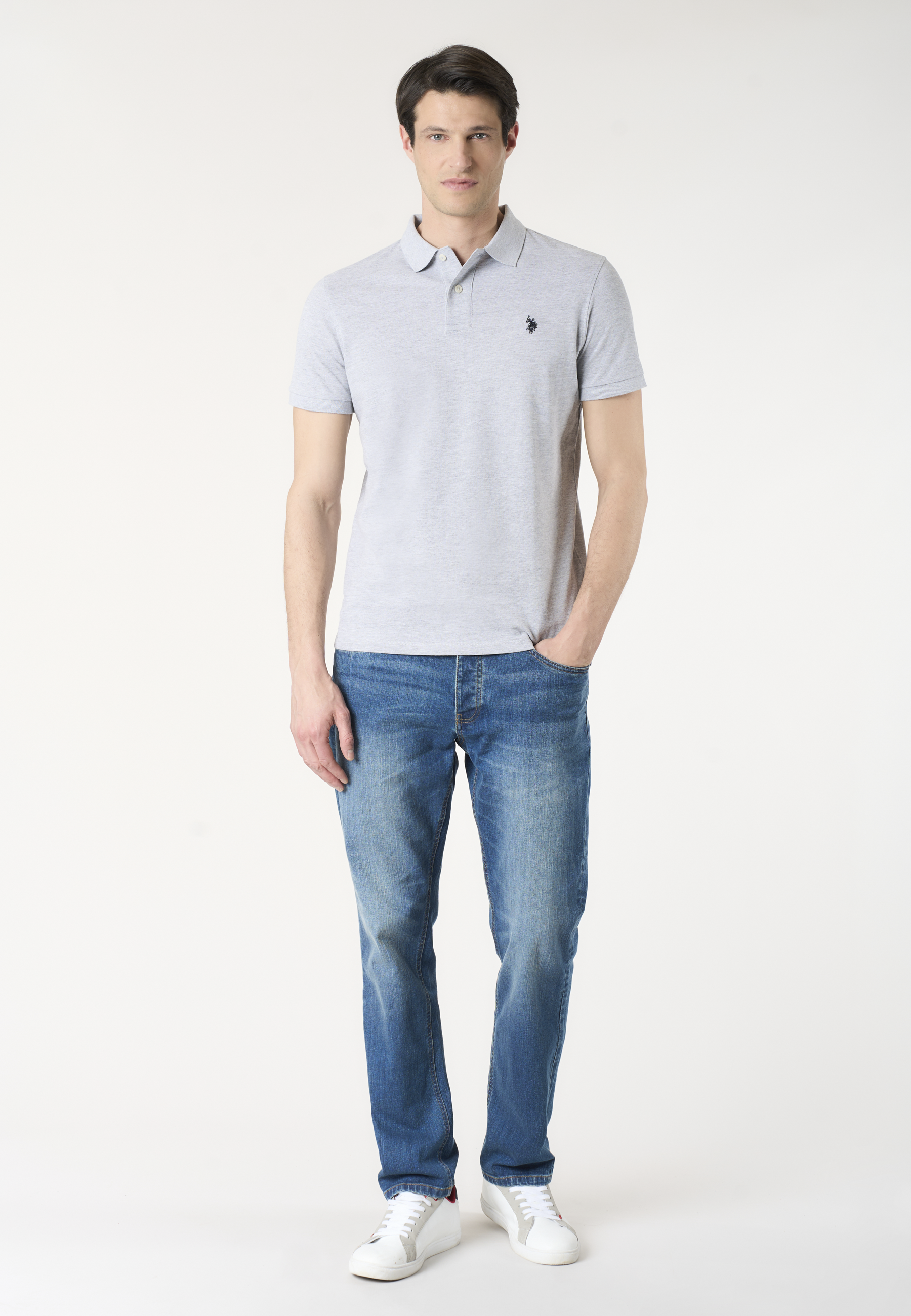 Polo shirt a maniche corte in cotone piquet
