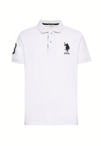 Polo shirt da uomo con logo maxi ricamato e numero