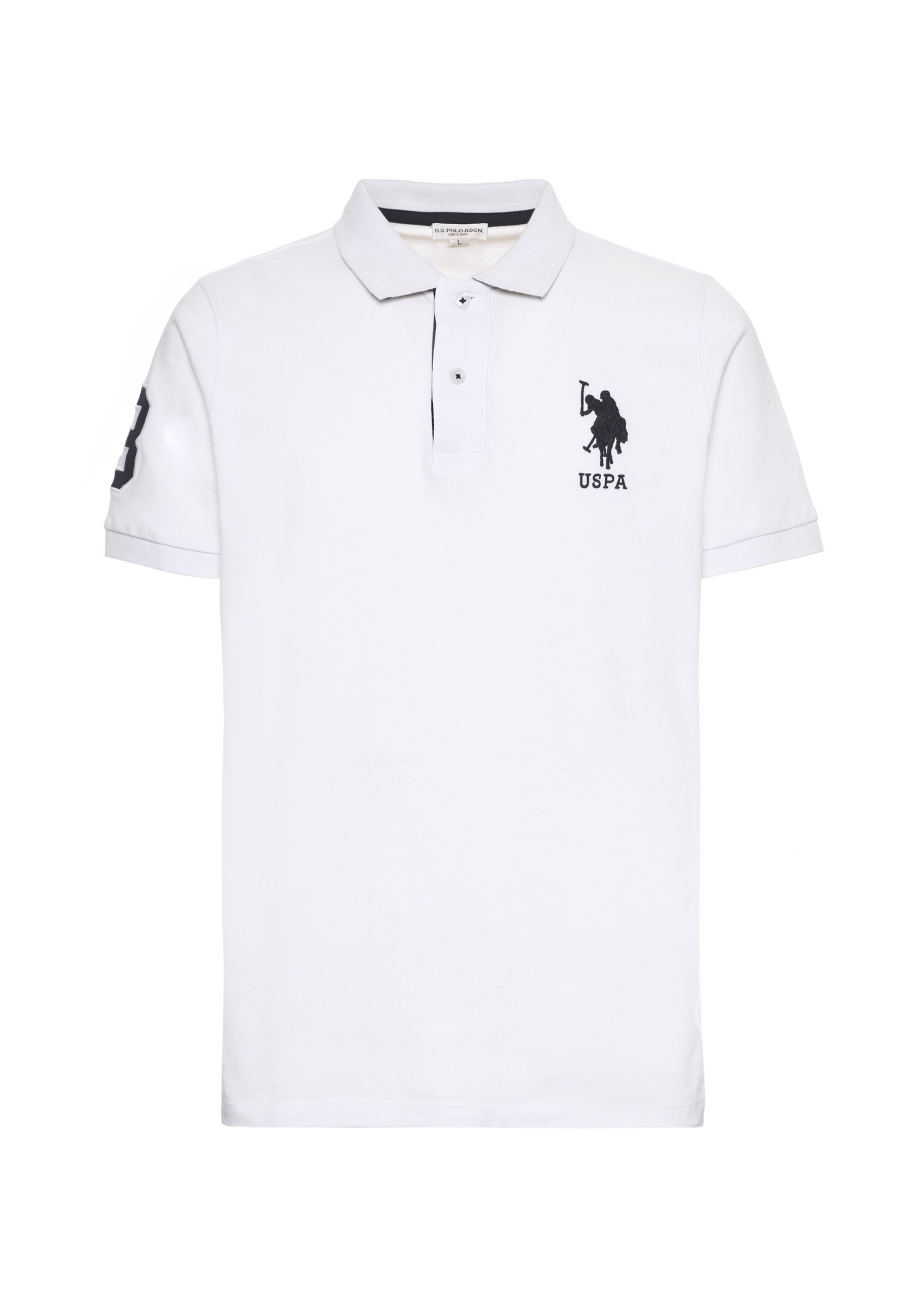 Polo shirt da uomo con logo maxi ricamato e numero