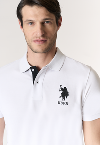 Polo shirt da uomo con logo maxi ricamato e numero