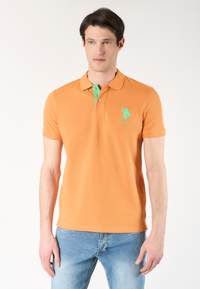 Polo shirt da uomo con logo maxi ricamato e numero