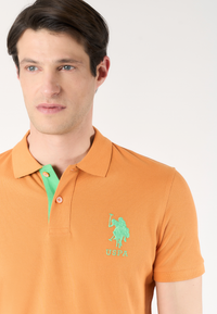 Polo shirt da uomo con logo maxi ricamato e numero