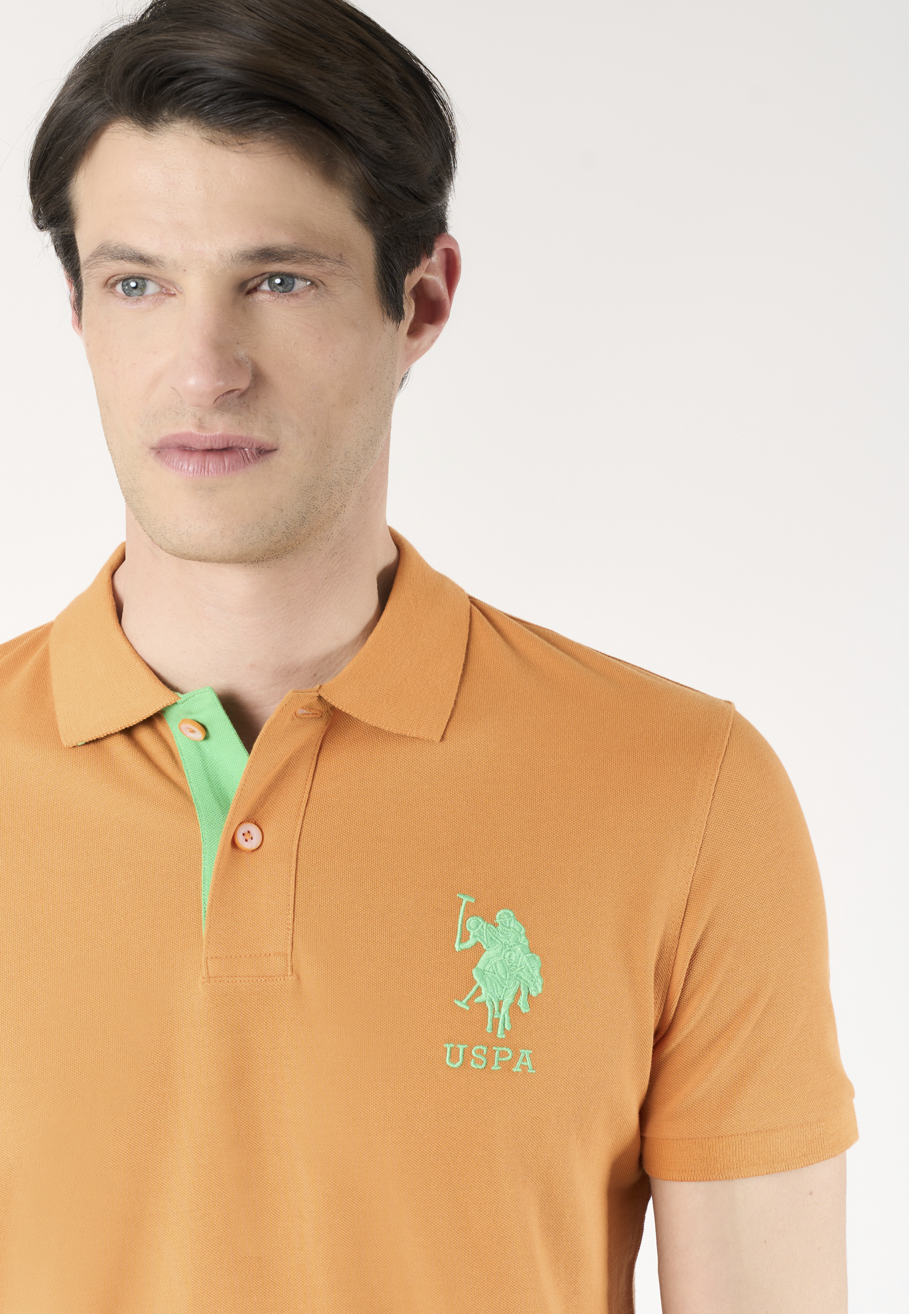Polo shirt da uomo con logo maxi ricamato e numero