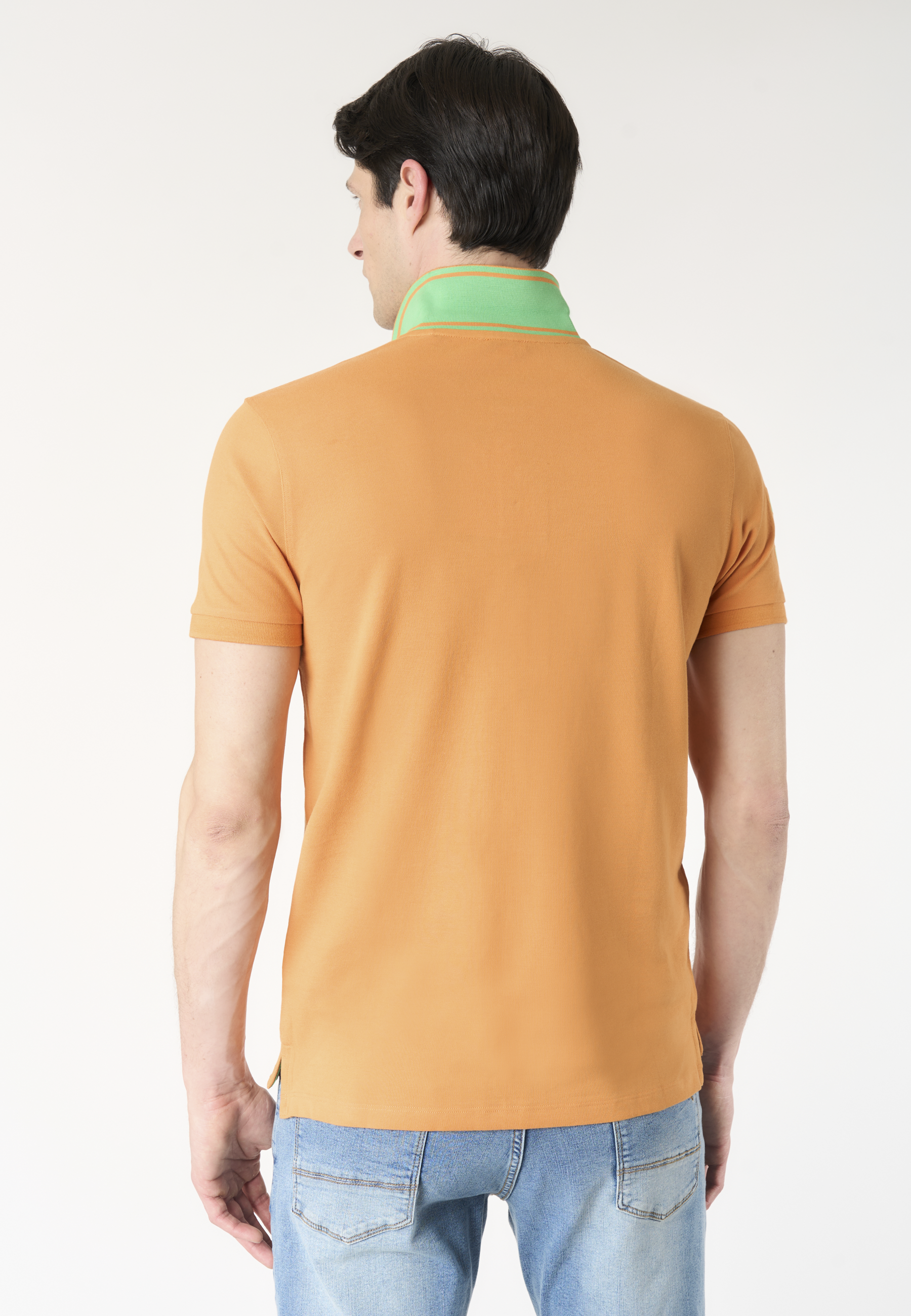 Polo shirt da uomo con logo maxi ricamato e numero