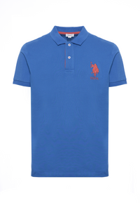 Polo shirt da uomo con logo maxi ricamato e numero