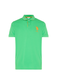 Polo shirt da uomo con logo maxi ricamato e numero