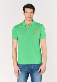 Polo shirt da uomo con logo maxi ricamato e numero