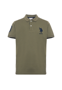 Polo shirt da uomo con logo maxi ricamato e numero