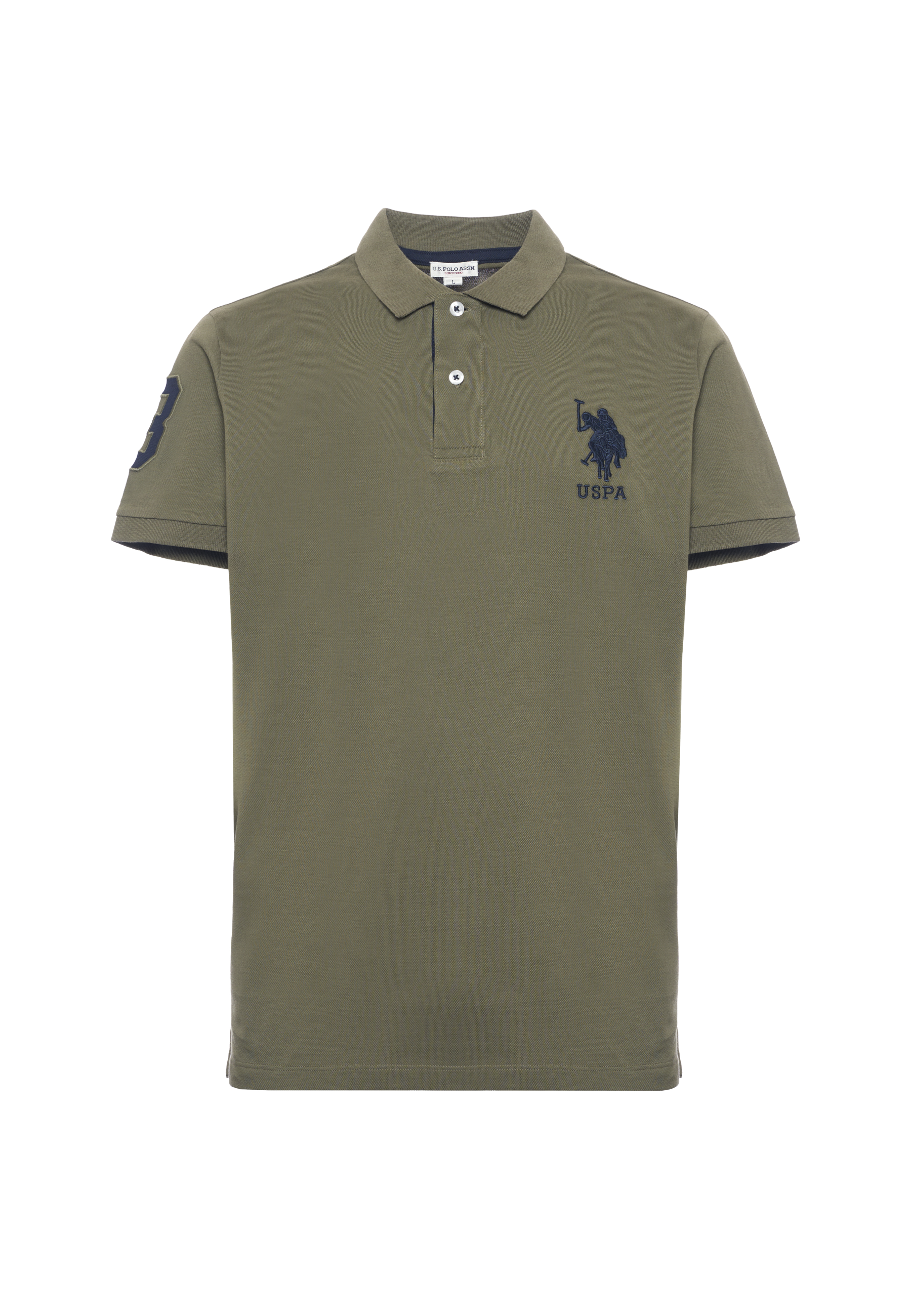 Polo shirt da uomo con logo maxi ricamato e numero