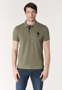 Polo shirt da uomo con logo maxi ricamato e numero