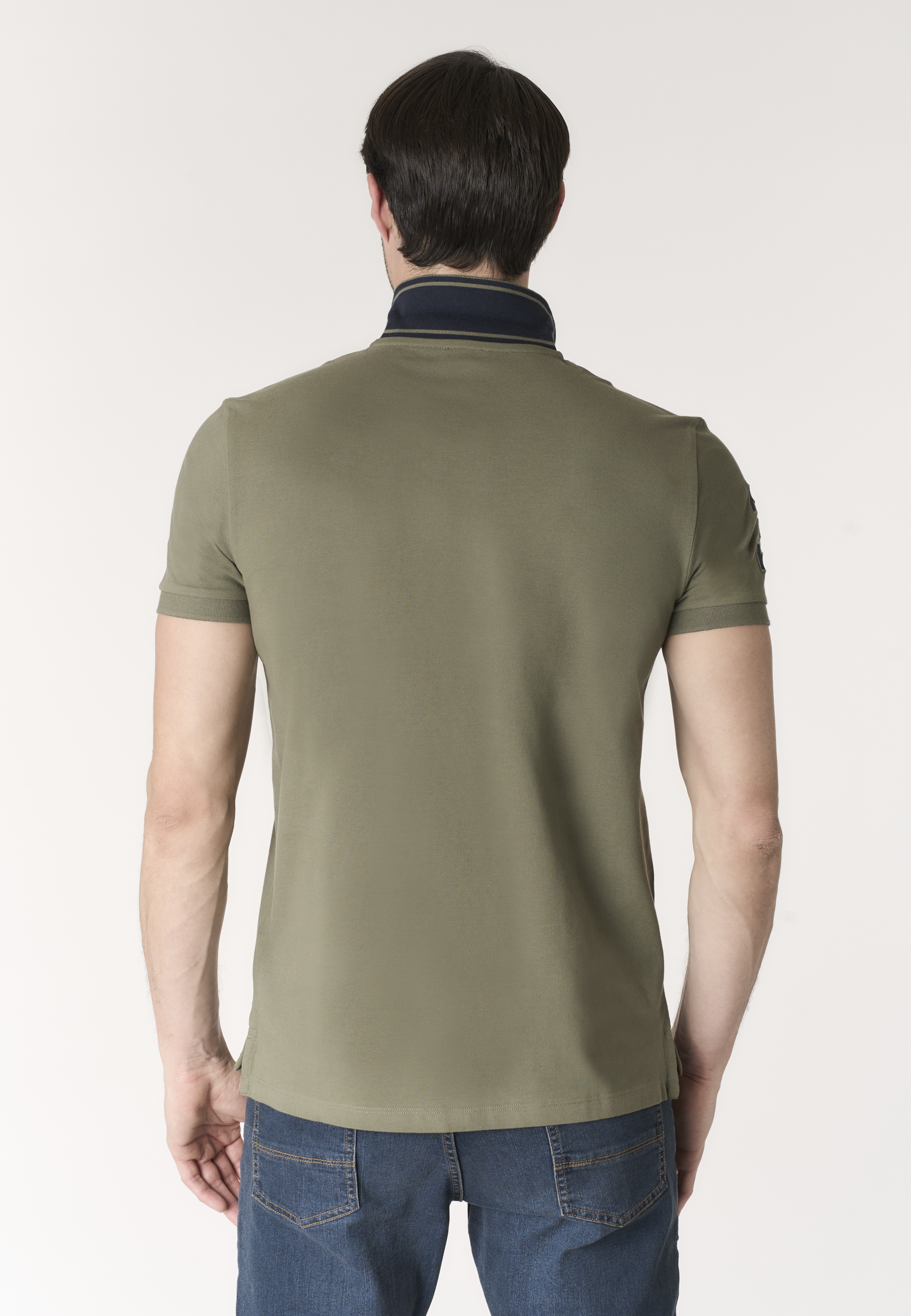 Polo shirt da uomo con logo maxi ricamato e numero
