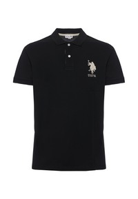 Polo shirt da uomo con logo maxi ricamato e numero