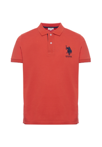 Polo shirt da uomo con logo maxi ricamato e numero