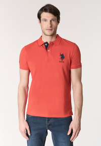 Polo shirt da uomo con logo maxi ricamato e numero