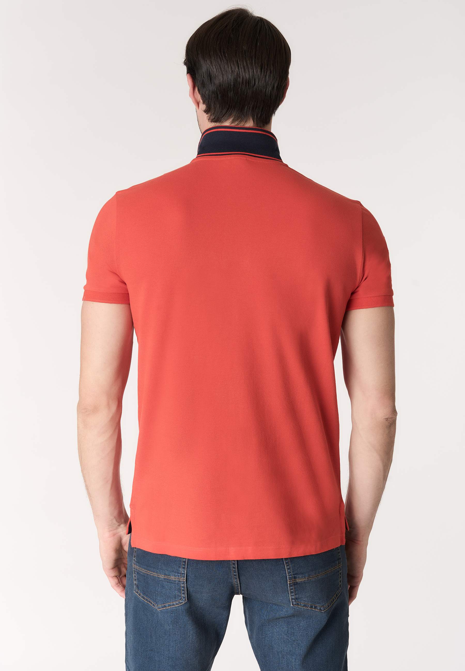 Polo shirt da uomo con logo maxi ricamato e numero