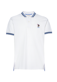 Polo shirt a maniche corte con logo colorato e dettagli a contrasto