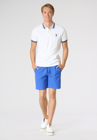 Polo shirt a maniche corte con logo colorato e dettagli a contrasto