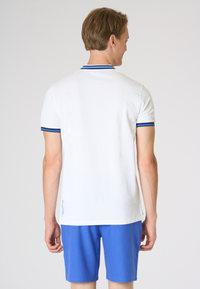 Polo shirt a maniche corte con logo colorato e dettagli a contrasto