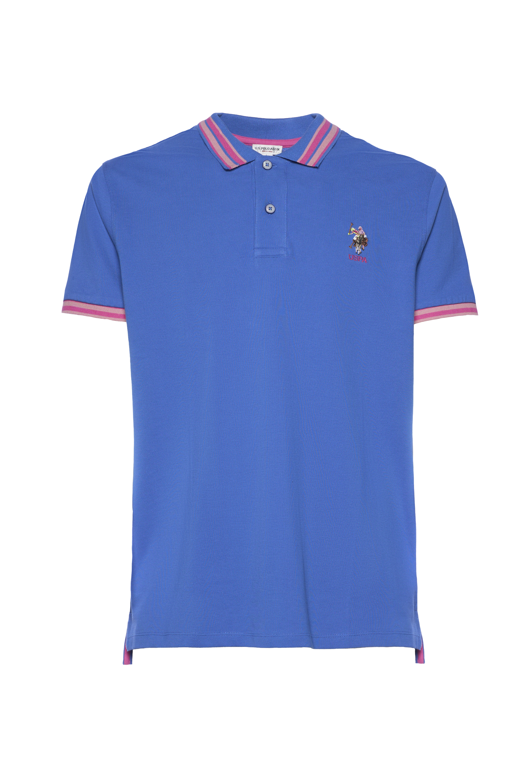 Polo shirt a maniche corte con logo colorato e dettagli a contrasto